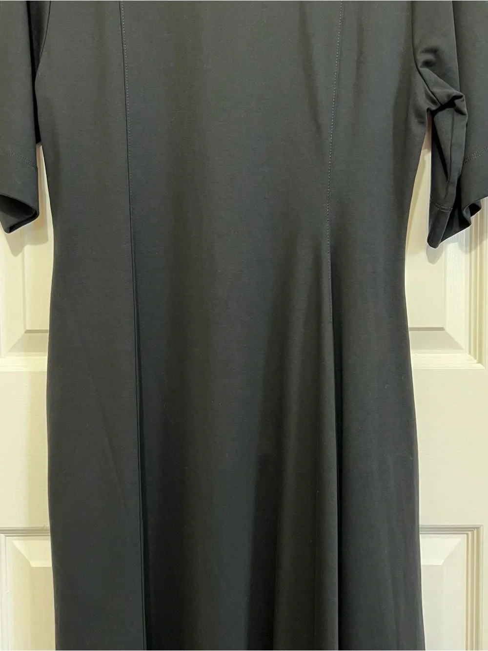 COS Asymmetric Polo Maxi Shirt Dress Black Size Medium NEW - Picture 11 of 16